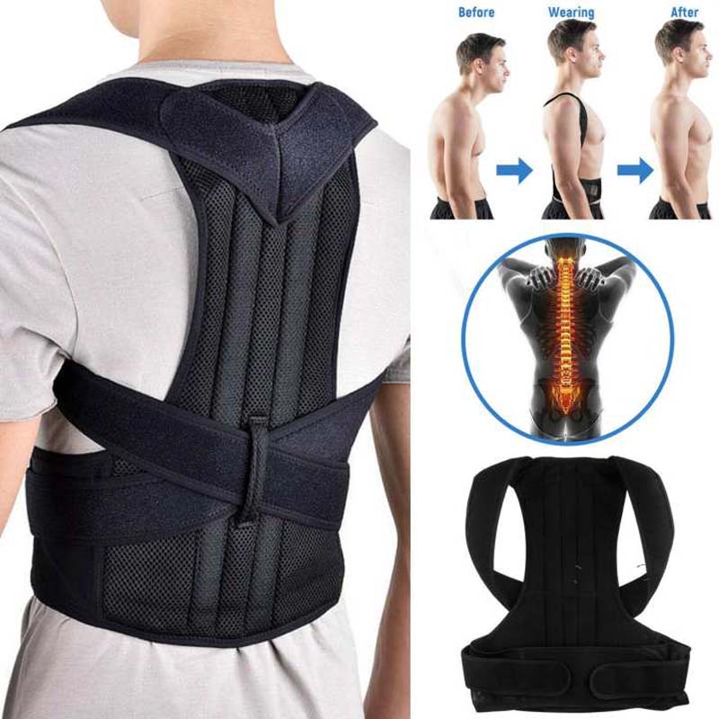 Adjustable Back Posture Corrector Belt for Men & Women - Premium Full Back & Shoulder Support Brace for Spine Alignment & Lower Back Pain Relief