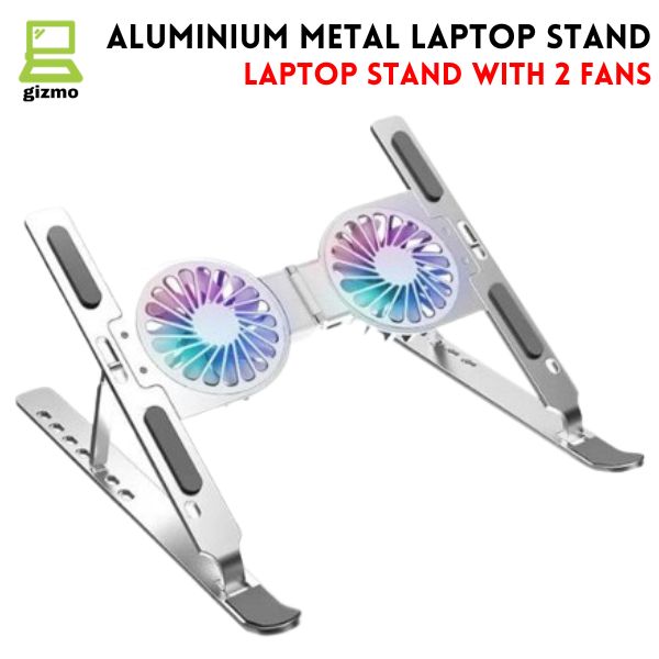 Aluminium Laptop Stand With 7 Gear To Adjust Height & Anti Slip Rubber
