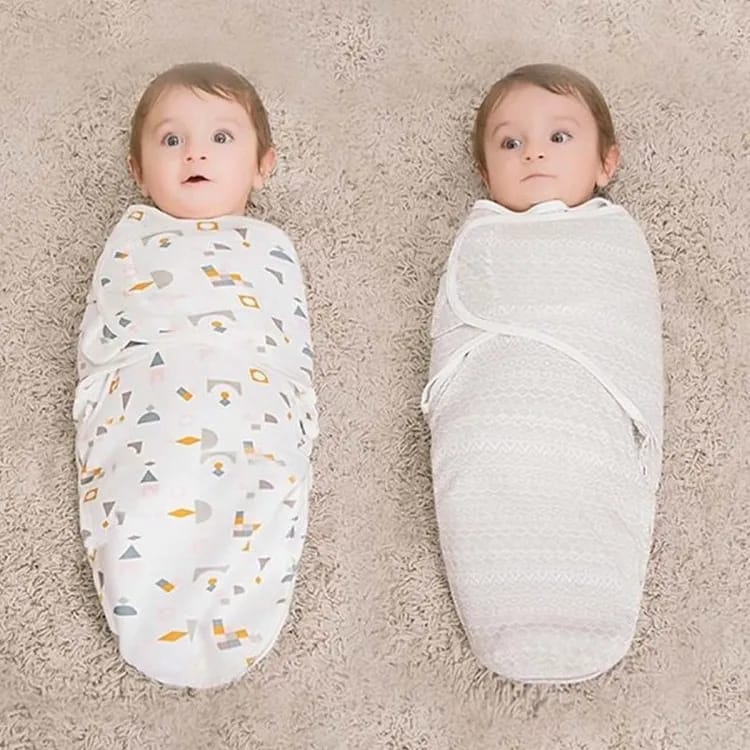Pack of 2 Baby Swaddle wrap For Newborn Baby multicolor