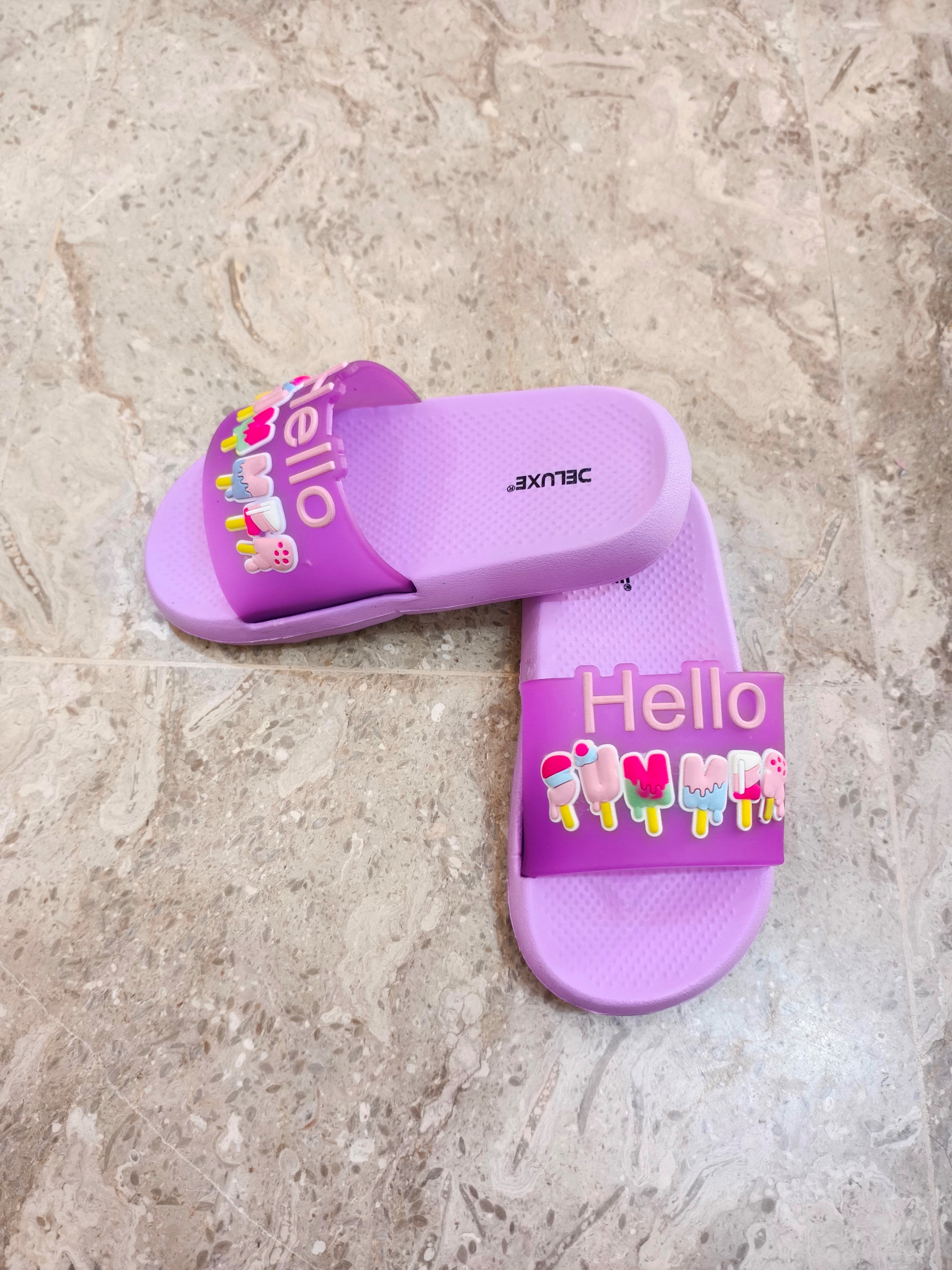 Kids Cute Ice Cream Slide Slippers - Soft & Comfortable