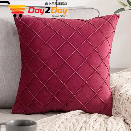 Diamond Dutch Velvet Cushion Cover – Soft, Embossed & Stylish Sofa Pillow for Home Decor