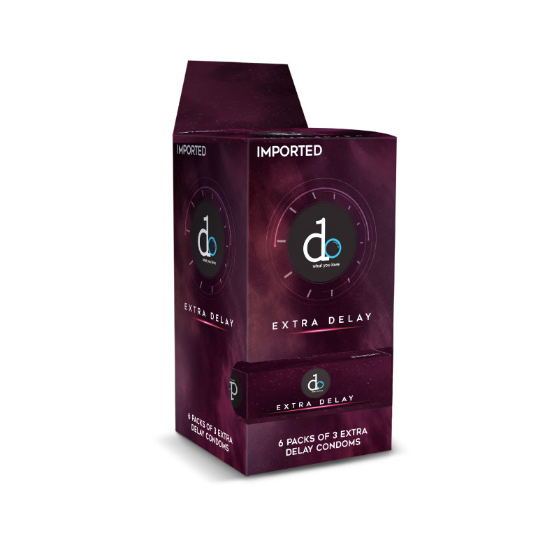 DO Extra Delay Condom Dispenser - Pack of 3 - 18 Pieces (6 x 3's)