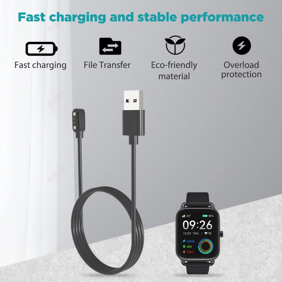 Smartwatch Dock Charger Adapter Base Cord Compatible For Haylou Rs4 Plus Ls11 Ls12 Magnetic Charging Cable price in Pakistan