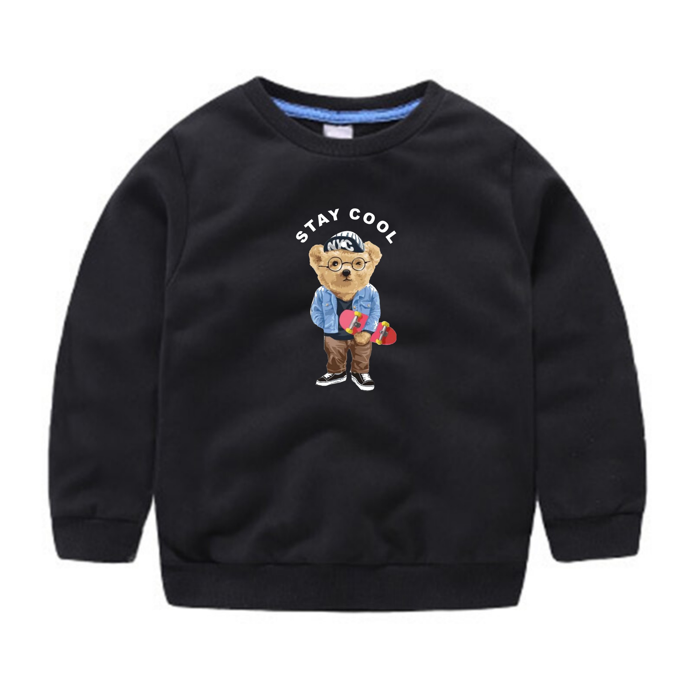 Preeto Kids Polo Bear Print Sweatshirt