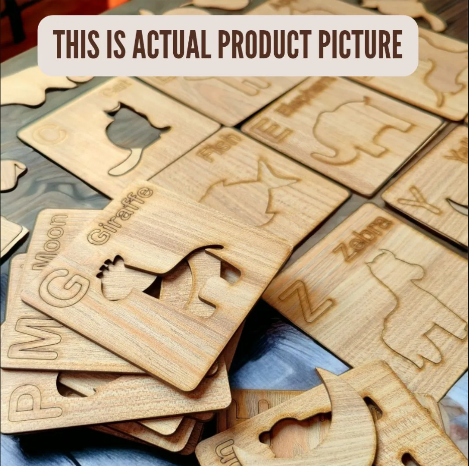 SK ABC kids drawing wooden stencils | complete alphabets | Daraz.pk