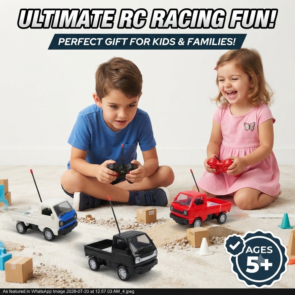KIDDO KASTLE - RC Mini Suzuki Pickup Truck 1:32 Scale | 2.4GHz Remote Control Off-Road Drift & Climbing Truck with LED Lights | RC Racing Vehicle Toy for Kids Age 5+ | Assorted Colors
