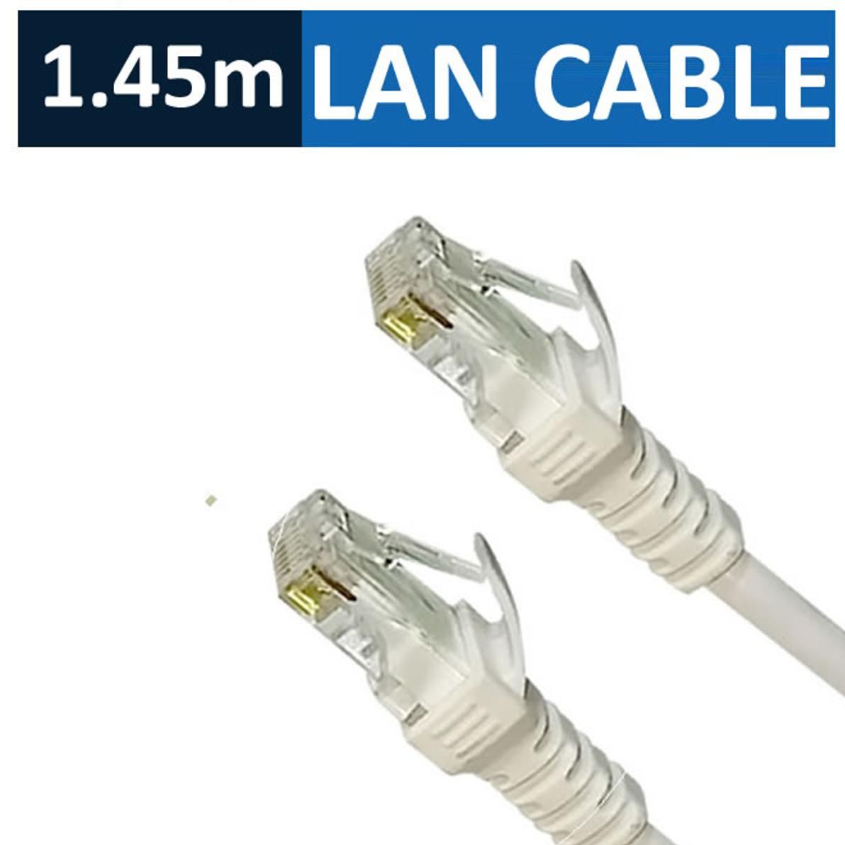 1.45 Meters ( 1.5 Yards ) LAN Cable Ethernet Wire Fixed Connectors High Quality LAN Patch Cord