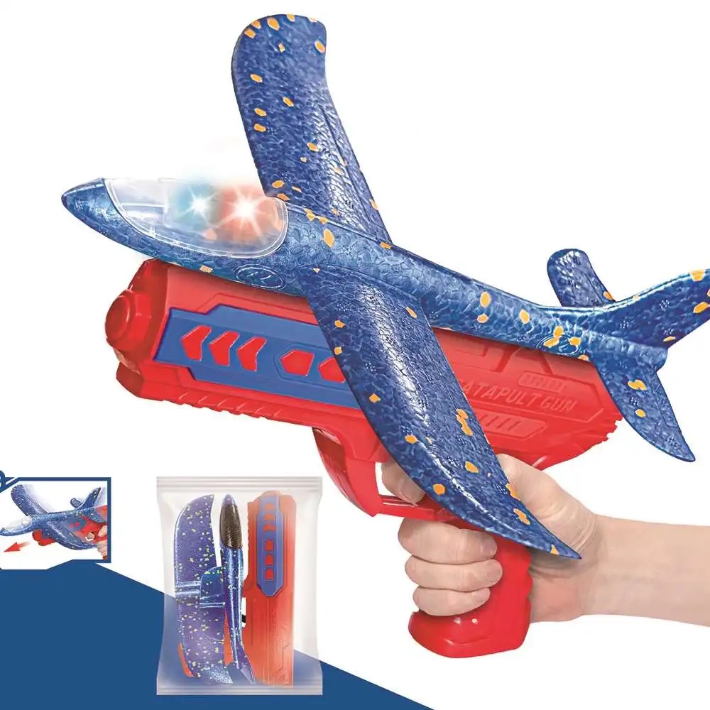 2 in 1 EPP Foam Airplane Launcher - Outdoor Glider Toy for Kids
