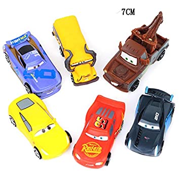 Disney Pixar Lightning Mcqueen Pull Back Car Toys Set For Kids Cartoon Characters Pullback Metallic Body Vehicles Cars Toy - Die Cast