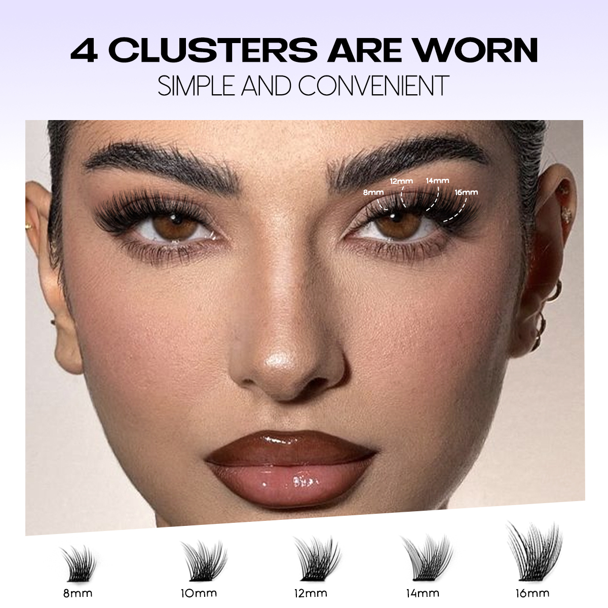 DIY Eyelash Extension kit,Lash Cluster kit waterproof Strong Hold Eyelash Bond, Eyelash Remover and Tweezer (200 Clusters).