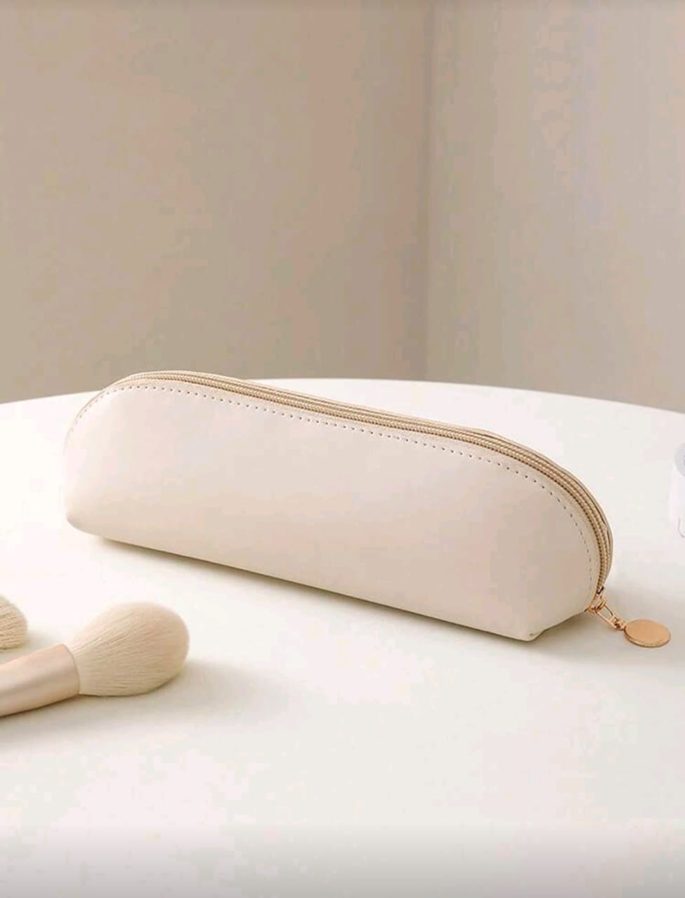 Minimalist Makeup Bag – Portable Travel Cosmetic Organizer Pouch for Women | Mini Makeup Case, Brush Holder & Storage Bag for Travel Essentials