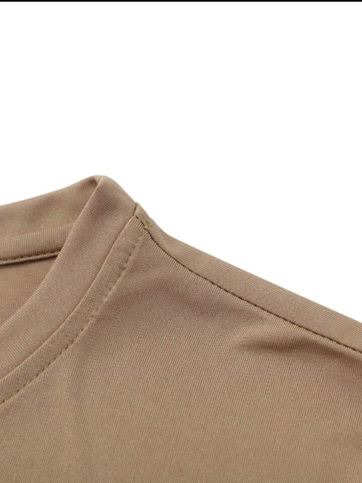 Summer Striped Tracksuit for Men Cotton Fabric Luxury Casual Style Trendy Design Brown