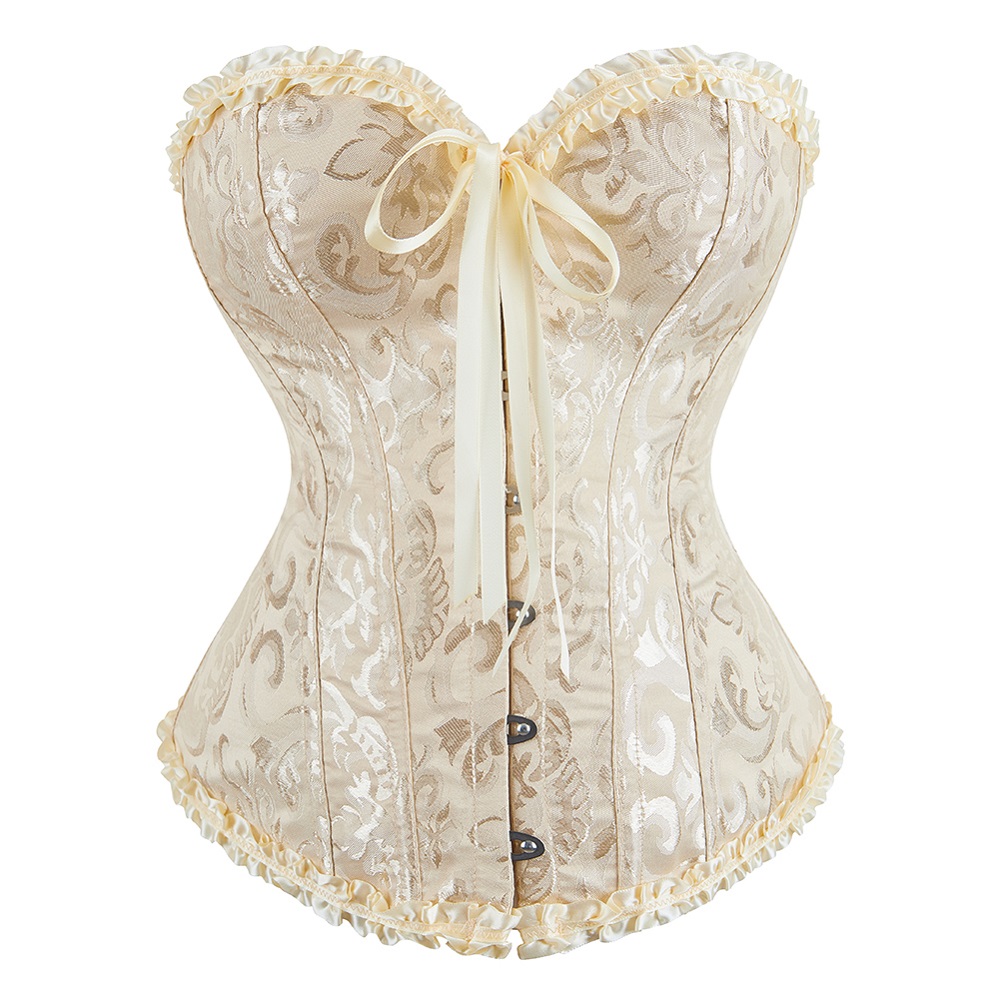 Silk Road Traders Waist Trainer Lingerie Overbust Corset With G-String