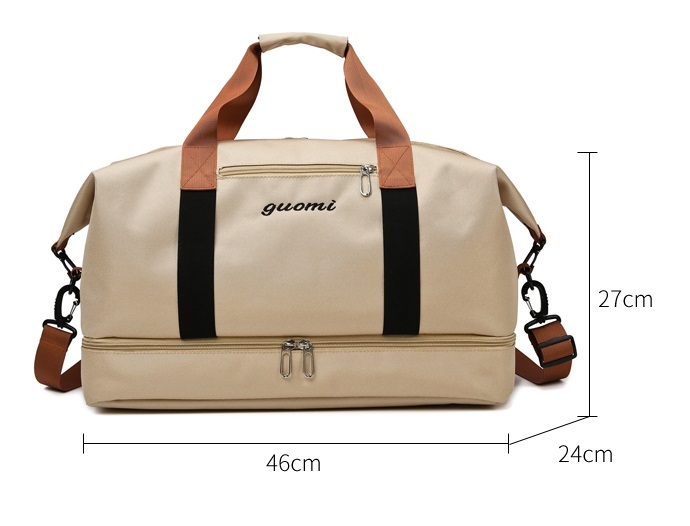 Travel Bag Waterproof Weekender Bags Oxford Cloth Luggages Handbag Shoulder Bag Traveling Bag Dry and Wet Separation Sport Bag Fitness Bag Gym Totes for Men Women ( Pink/Black)