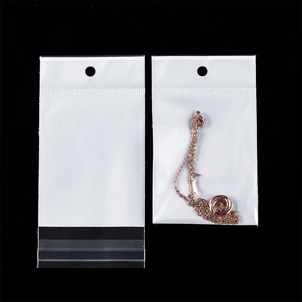 Jewelry Display Pouch OPP Bag Plastic Storage Bags With Hang Hole