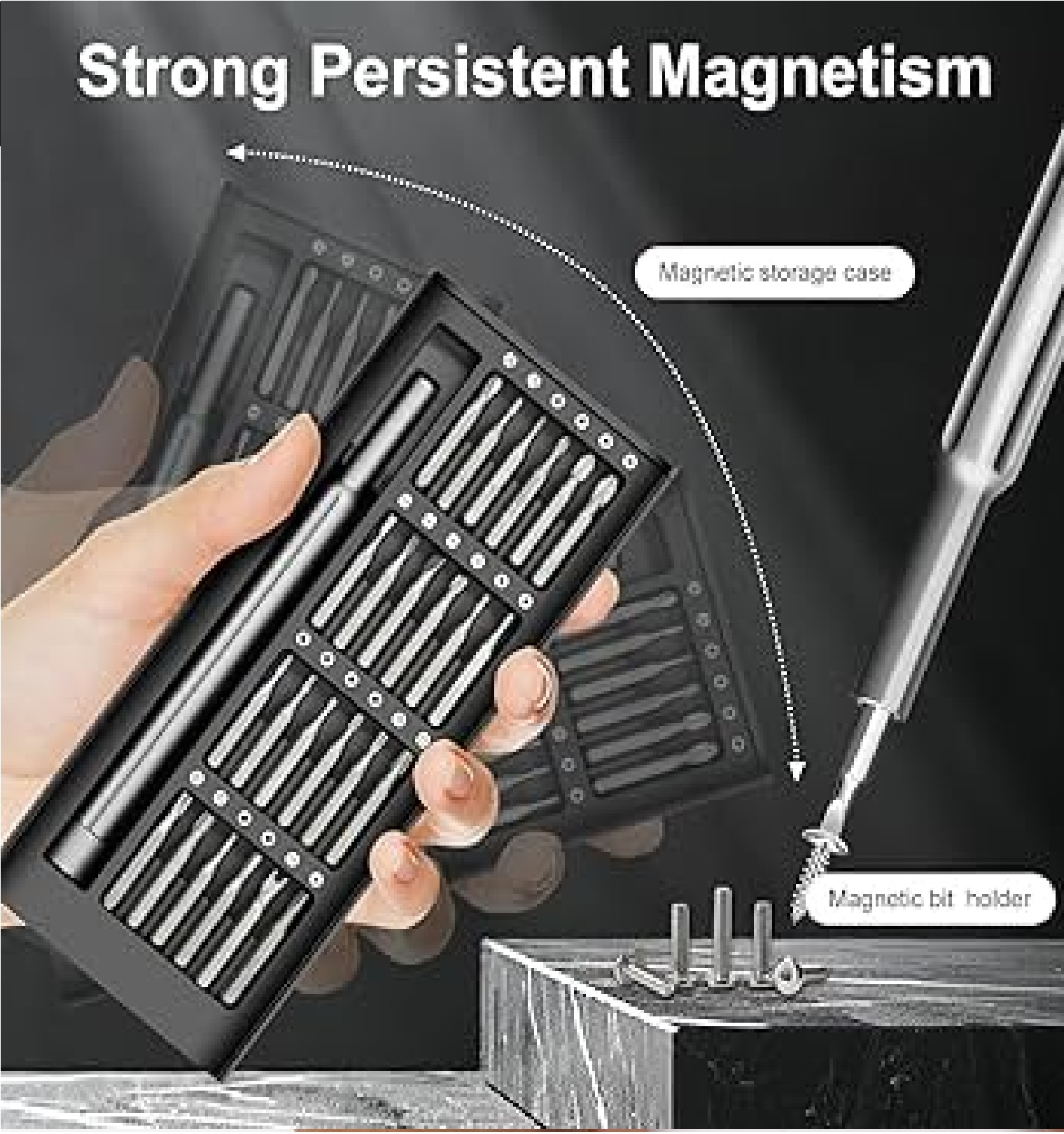 Precision Screw driver Set 24 in 1, Magnetic Driver Bits Set Repair Tool with Alluminum Box Multi-Purpose Screwdriver Set, Professional Repairing Tool Kits