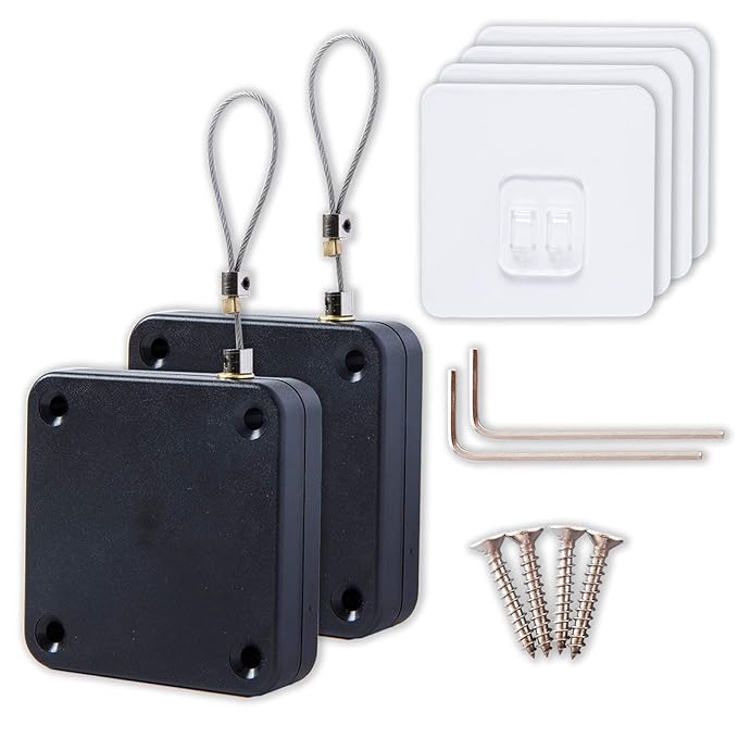 Automatic Door Closer Effortless Door Control with Drawstring Mechanism for Interior, Storm