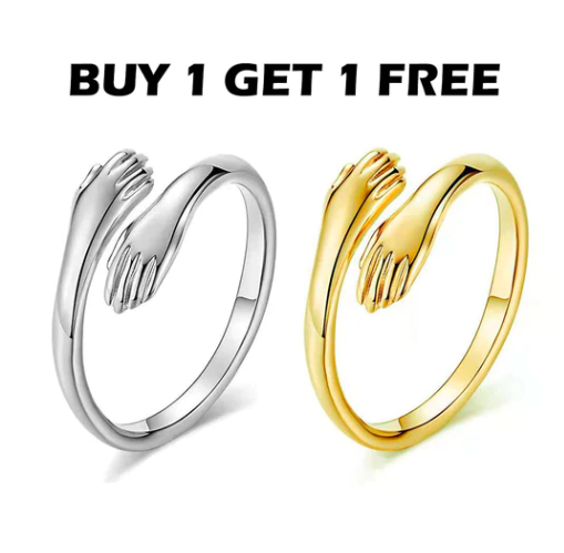 Loving Couple Hug Rings- Adjustable Retro Hug Style Ring for Men and Women- Buy 1 Get 1 Free