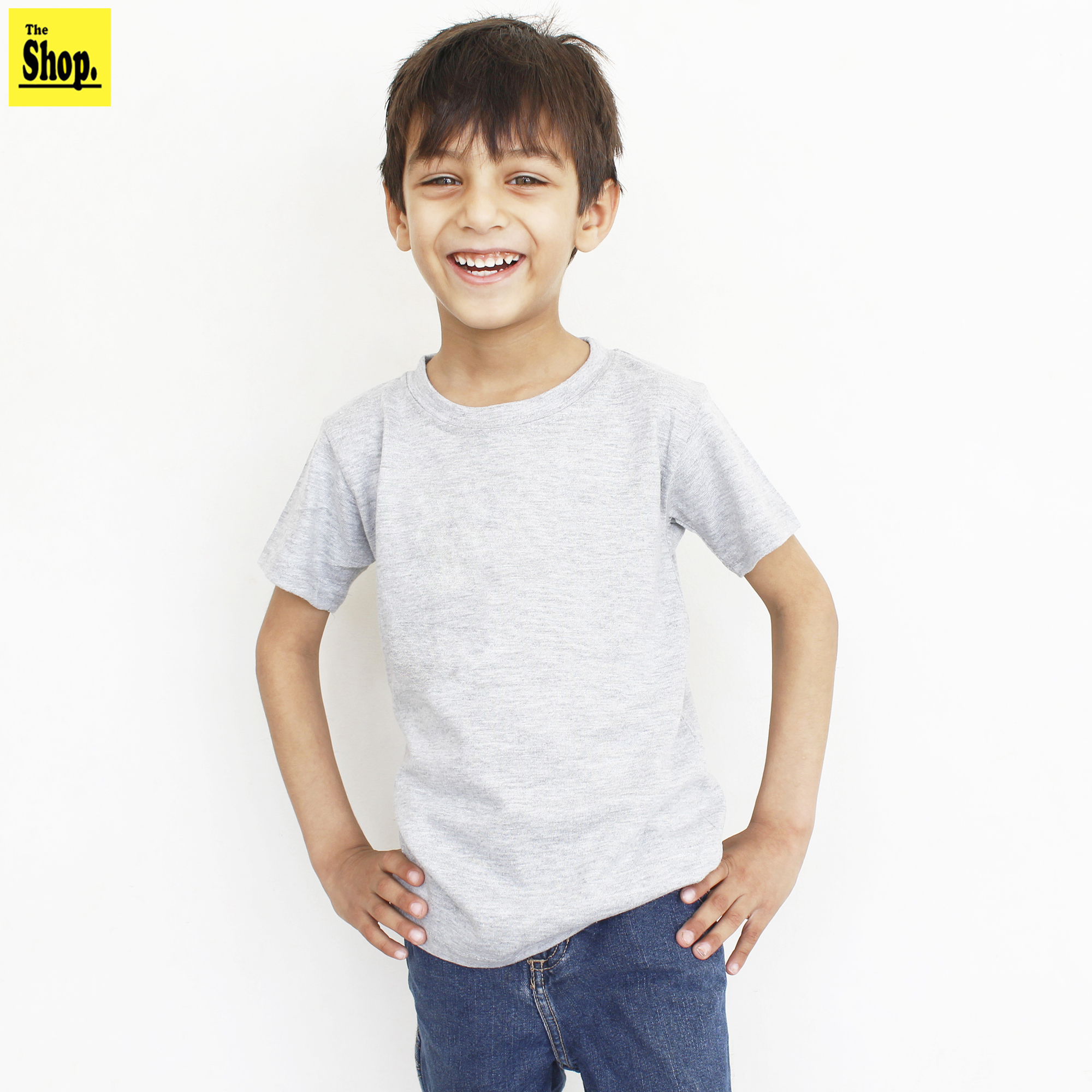 The Shop - Basic Round Neck Half Sleeves T-Shirt For Boys & Girls Kids, 1 Year To 14 Years  - RN-HS1