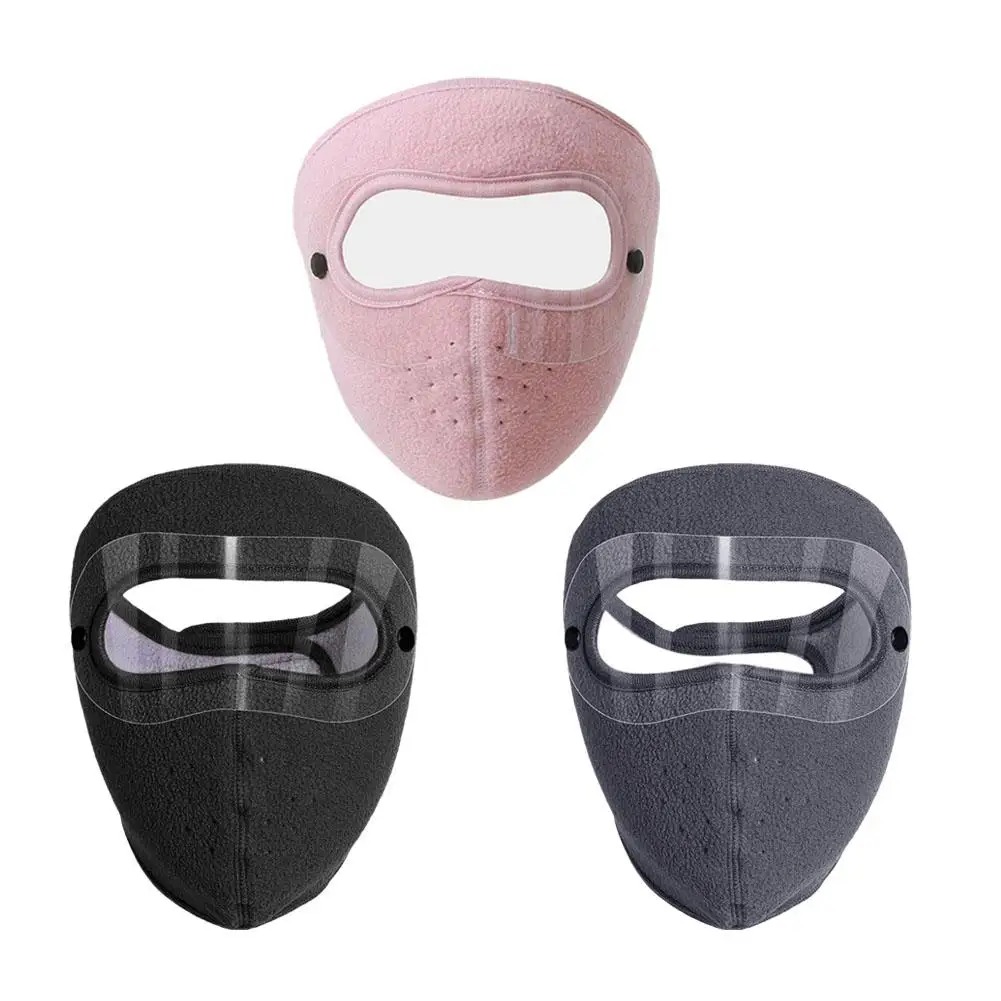 Adjustable Unisex Cycling Face Mask with Detachable Anti-Fog Goggles and Windproof Hood for Outdoor Sports