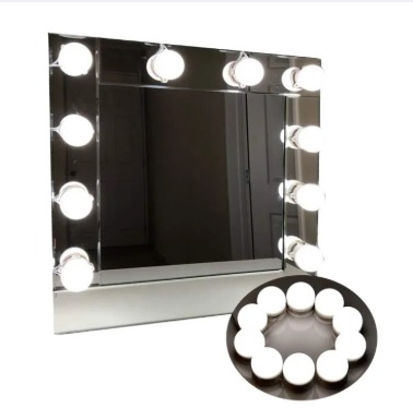 LED Vanity Mirror Lights | 3 Light Mode Led Bulbs for makeup Mirror Stand | 10 Bulbs