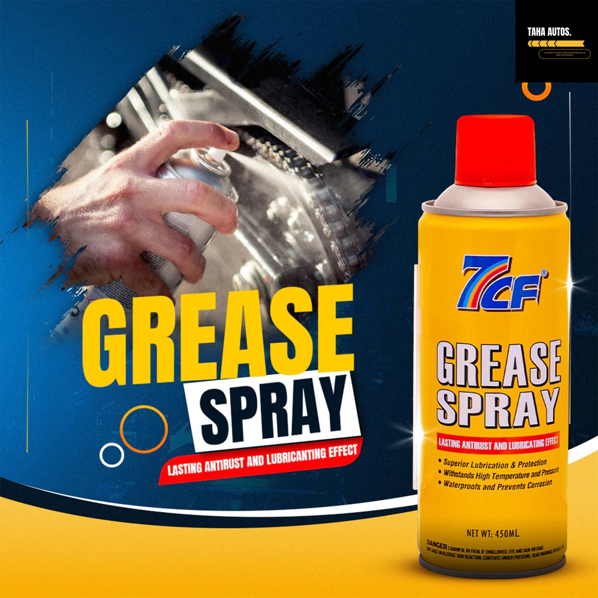 7CF Grease lubricant liquid Spray – 450 ml