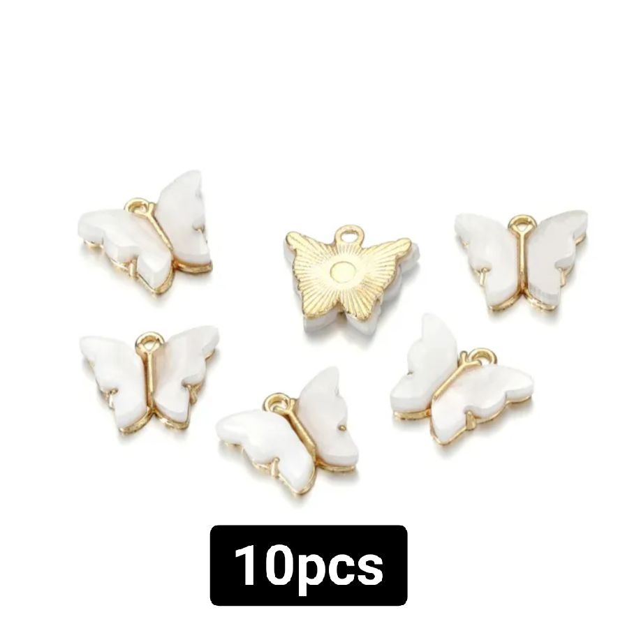 Butterfly Charms For Jewelry Making HOTTEST SALE 10pcs/lot High Quality Acrylic Butterfly Charms For Jewelry Making Bracelet Making Charms DIY Animal Pendant Handmade Jewelry For Necklace Bracelet By SAMS
