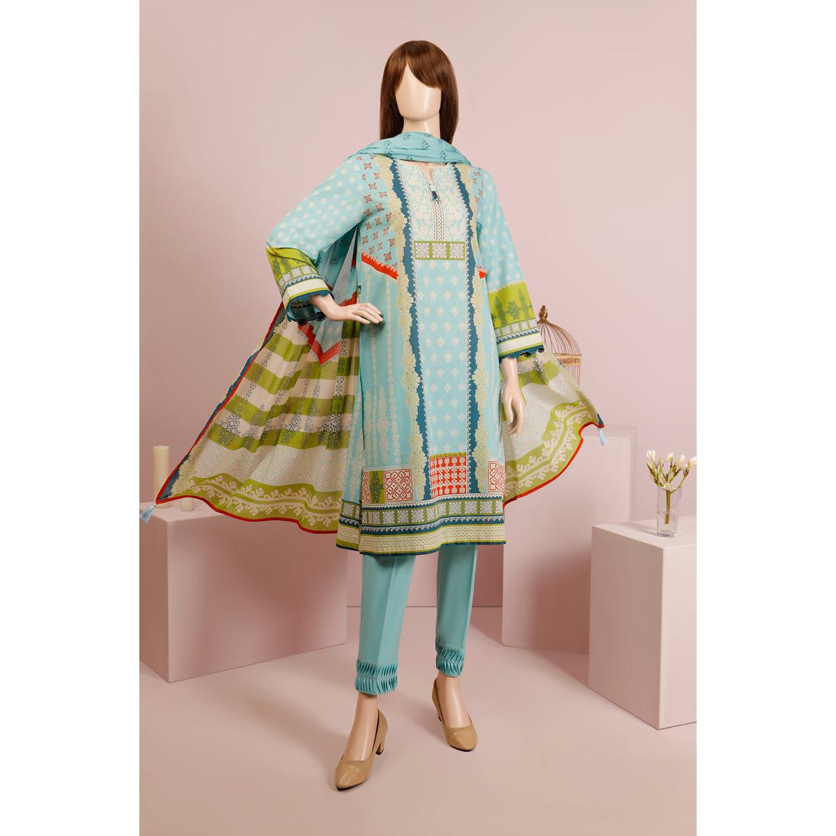 Saya Unstitched Printed Lawn 3 Piece Wuns-2860 Suit For Women