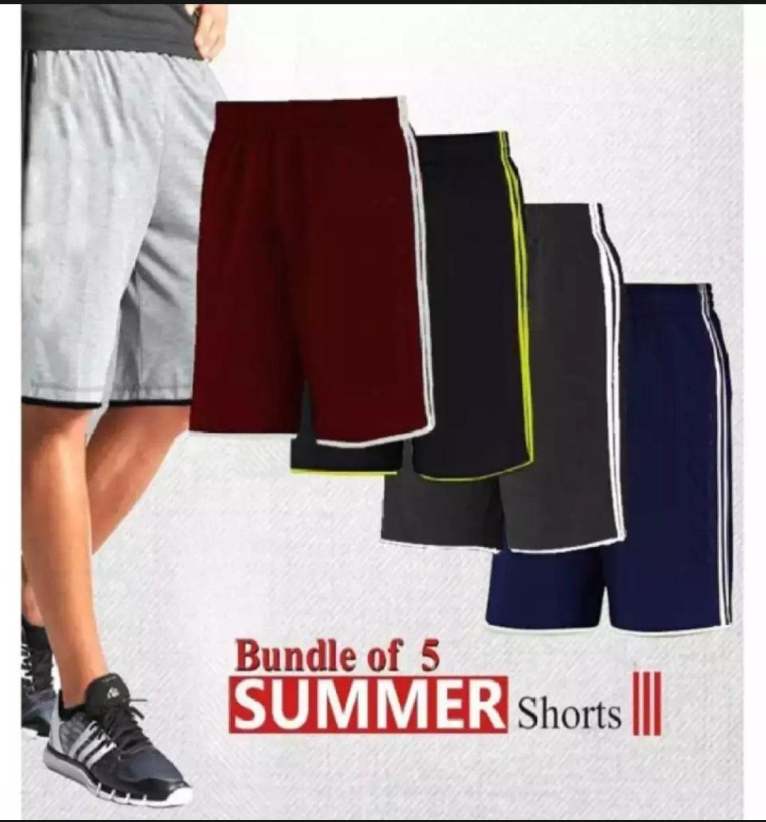 Pack Of Five - Jersey Gym and Jogging Shorts For Men, Jersey Shorts For Summer Wear