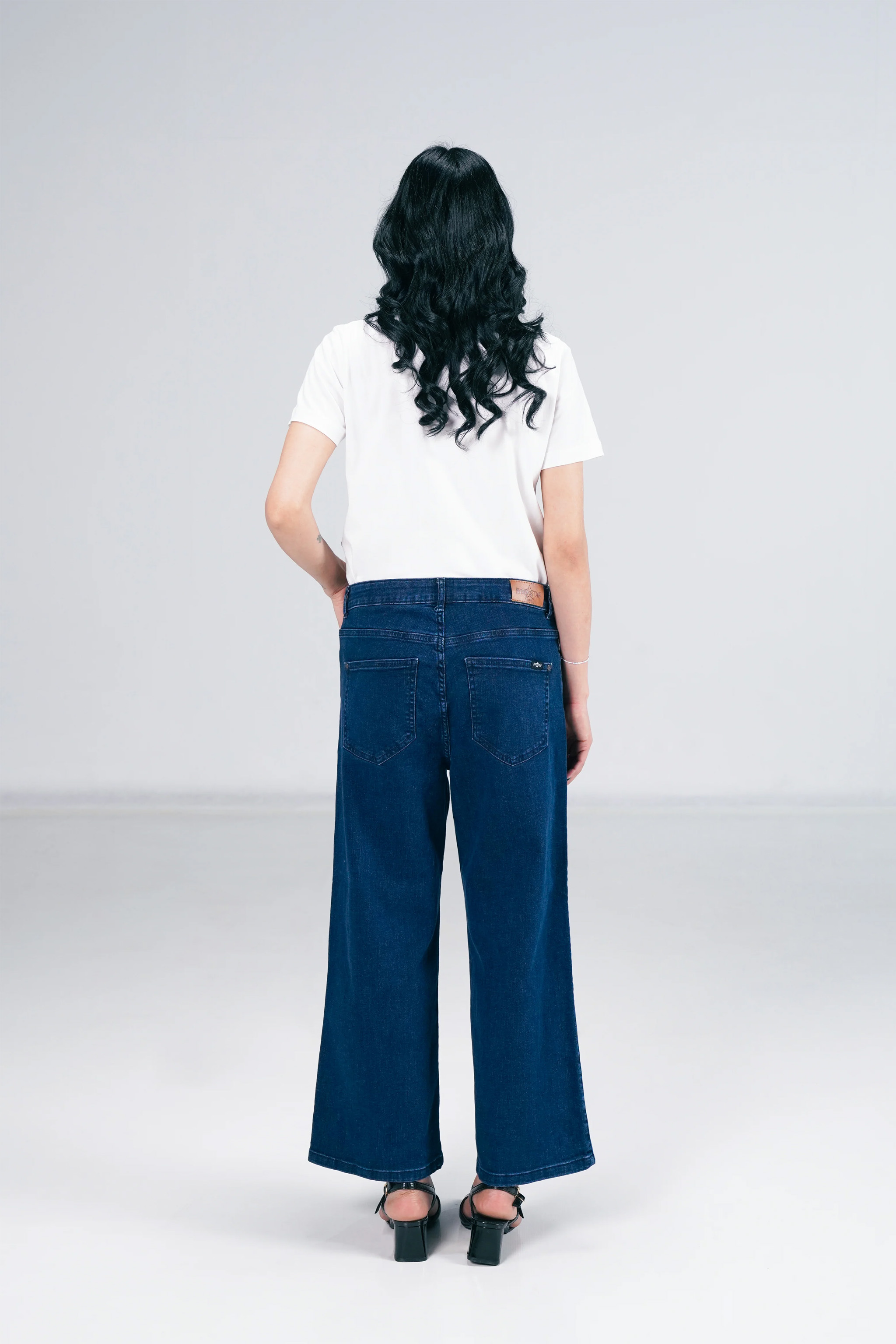 Rockstar Jeans - Reverie Palazzo Dark Blue Jeans For Women - Denim Full Pant For Women