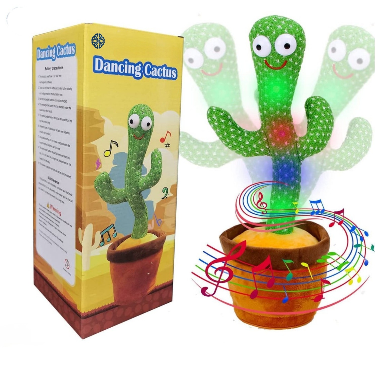 Voice Repeat Talking Dancing Cactus Toy for Kids, Singing Shaking Cactus with Lights, USB Rechargeable Musical Plush Toy for Babies Toddlers Boys Girls, Funny Birthday Gift & Home Decoration