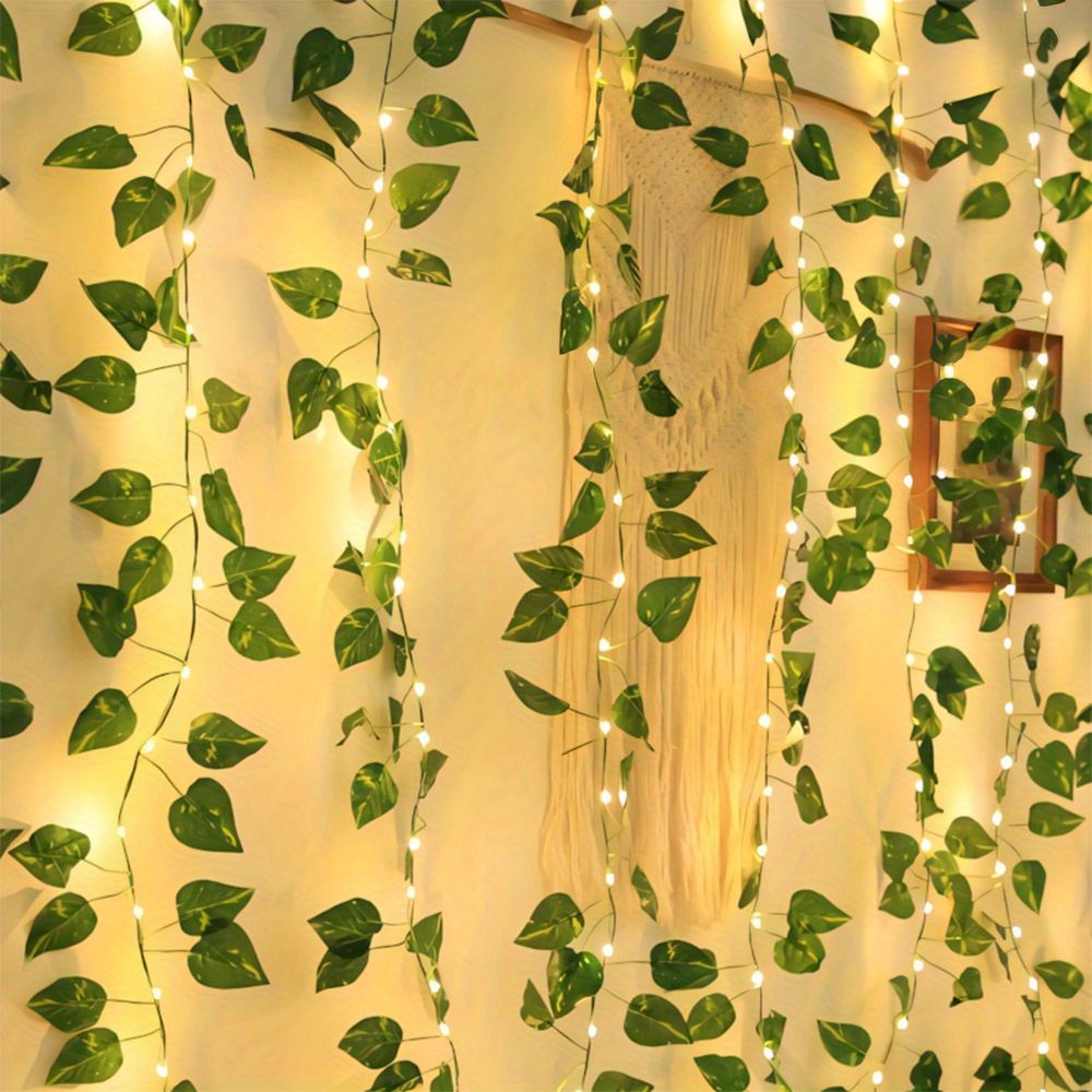 1 pcs 7ft Artificial Money Plant bail Leaves for Decoration - Artificial Leaf Bail Garland for wall Hanging Home Room decoration item