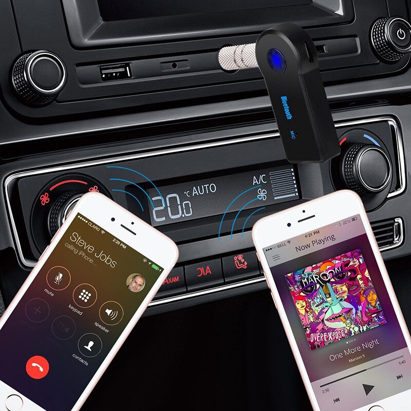 Portable USB Bluetooth Wireless Audio Music Receiver Dongle | 3.5mm Aux Car Audio Adapter with Built-in Mic Hands Free Calling Stereo Sound Receiver for Car Stereo Home Speakers Headphones MP3 PC Laptop Mobile Phones – Add to Cart