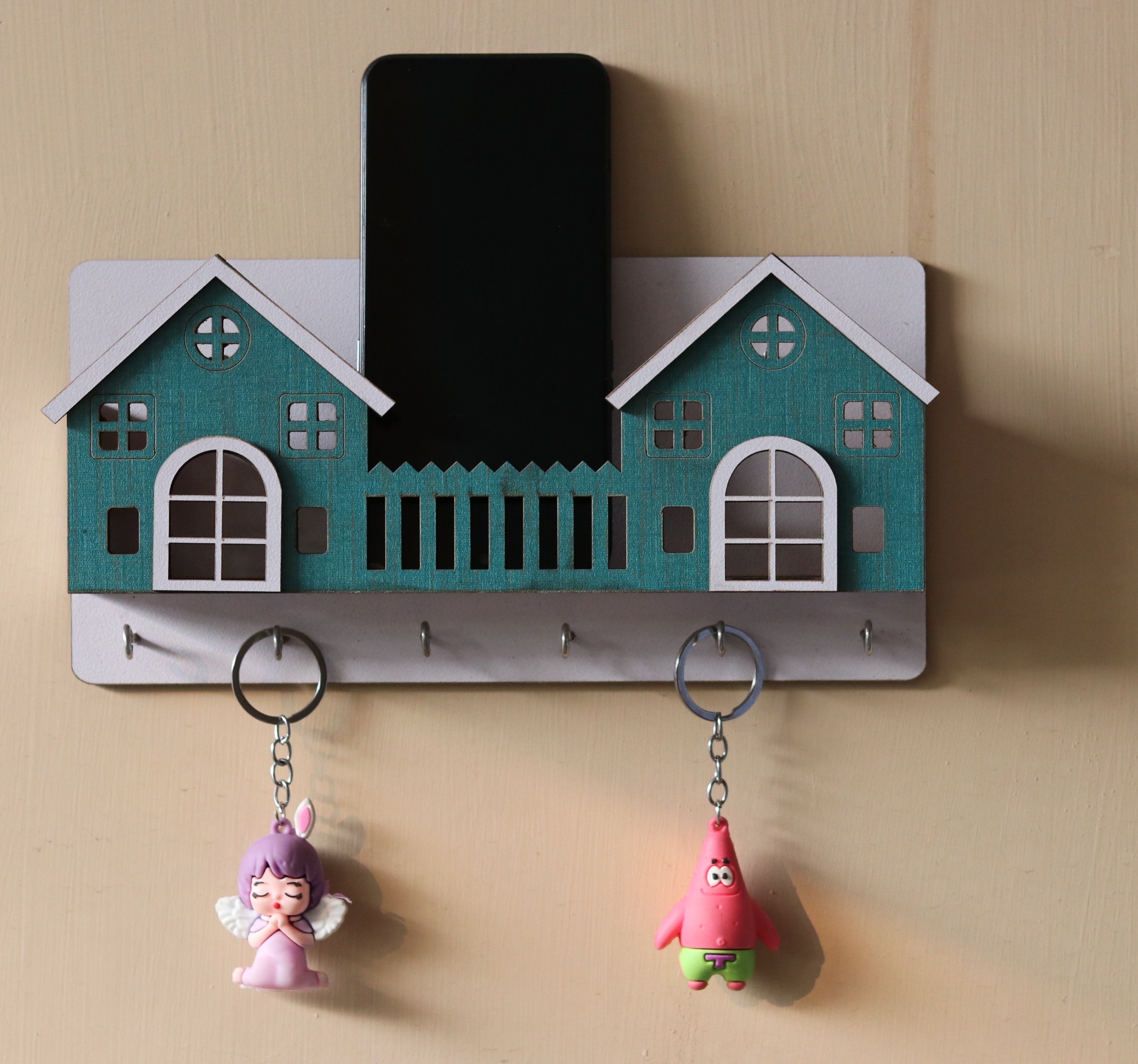 Multi-Purpose Wall Mount Remote Holder Charging Stand, Mobile Dock, Key ...