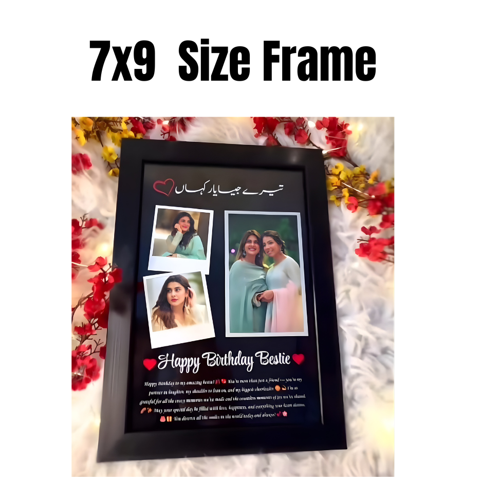 Personalized Photo Frame for Bestie♥️ – Custom Family & Birthday Gift for Men, Friendship Photo Frame, Free Shipping