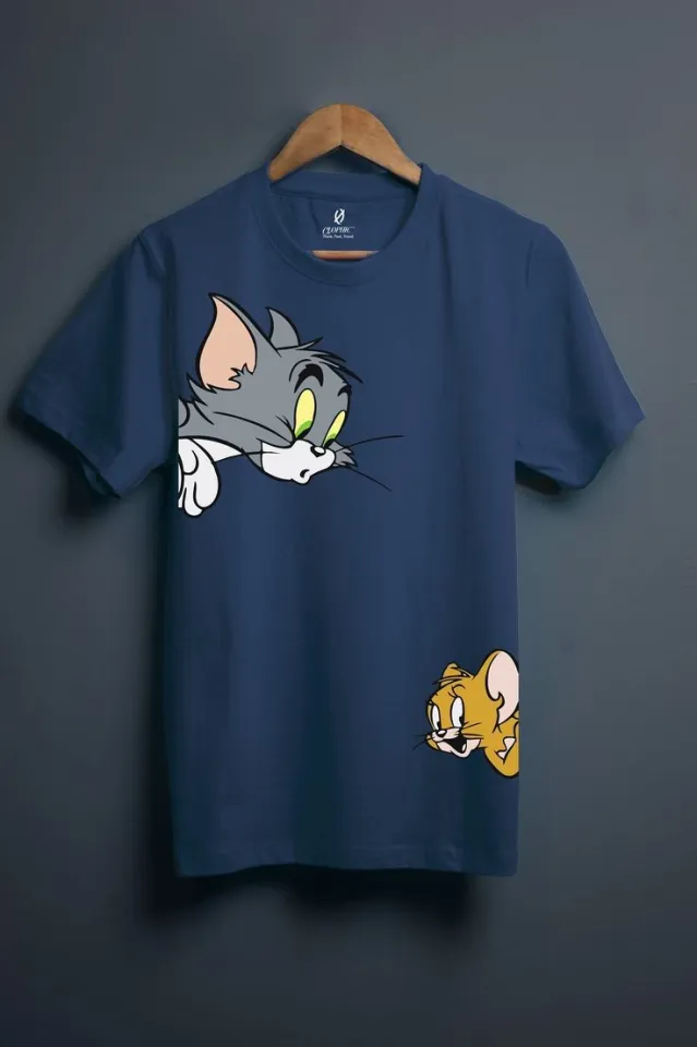Tom & Jerrry Printed Graphic T-Shirt for Men & Women Cotton Jersey Fabric best for Summers Tee TShirt
