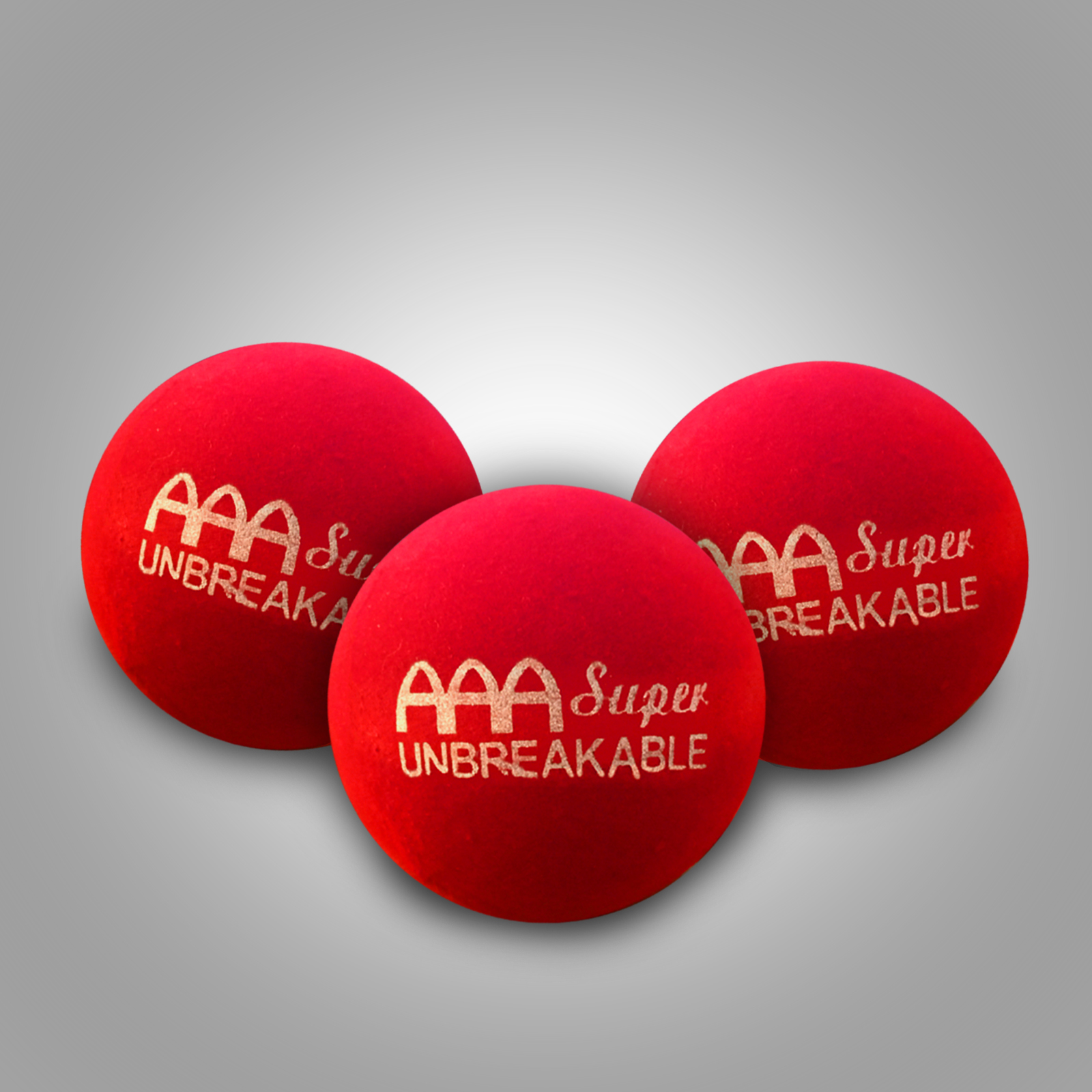 Speedz AAA (Pack of 3) Unbreakable Cricket Ball - Velvet Ball Unbreakable - Flock Ball Unbreakable Cricket Ball - Tennis Ball Unbreakable