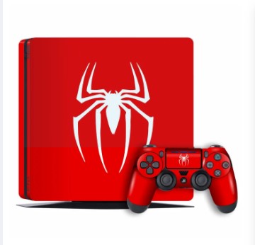 Ps4 slim spider design skin with 2 controller skin
