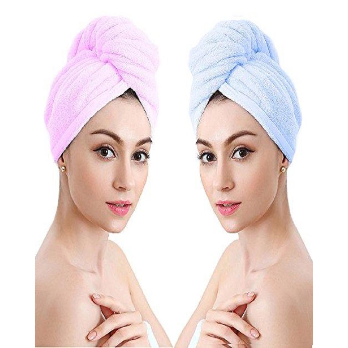 Best Quality Twist Dry Shower Microfiber Hair Wrap Towel Drying Spa Bath Head Hat Cap Women price in Pakistan