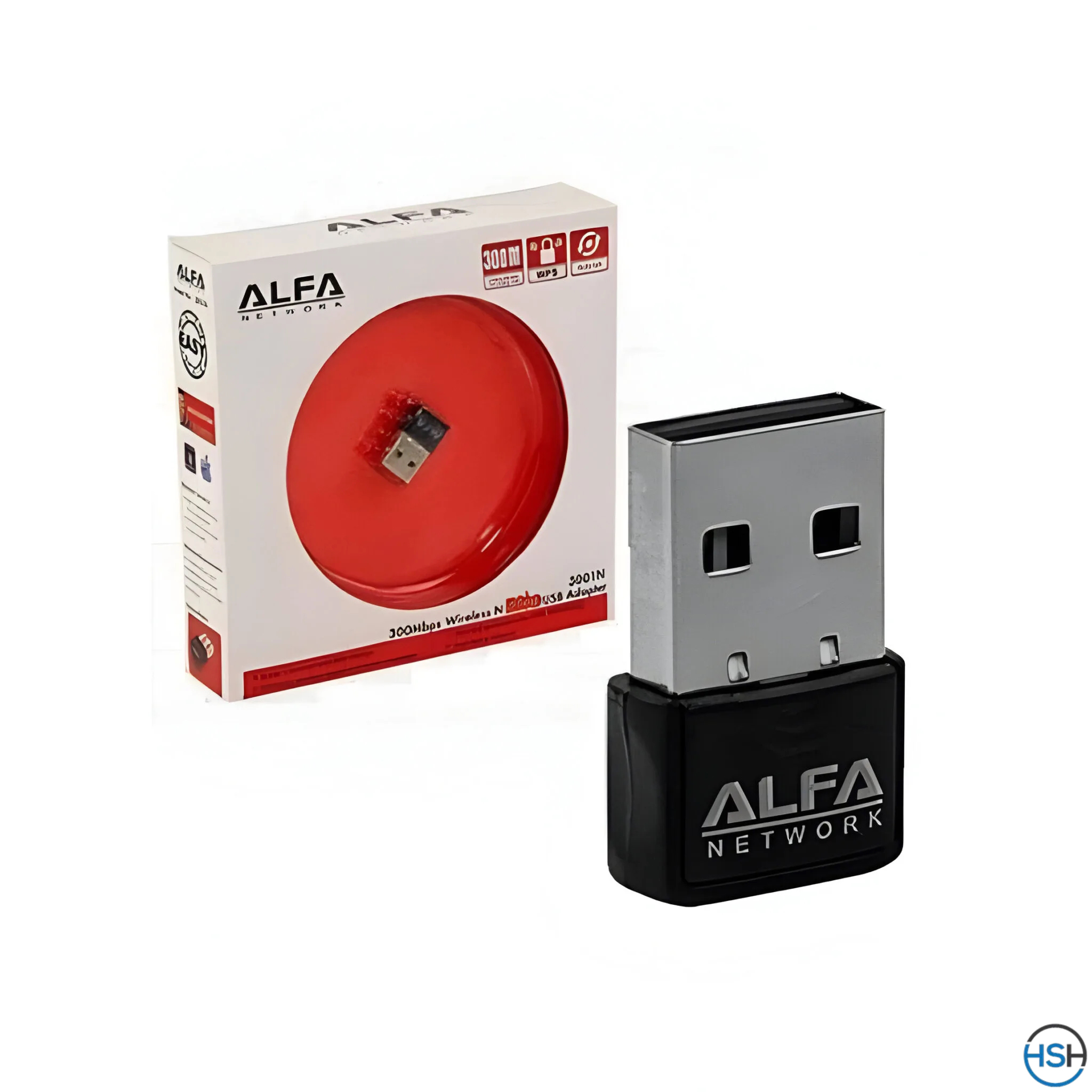 Alfa USB Wifi Adapter 300Mpbs - Strong Signal Quality Wireless Wifi Adapter Dongle Receiver Network LAN Card PC 300 Mbps Network Card / Gaming