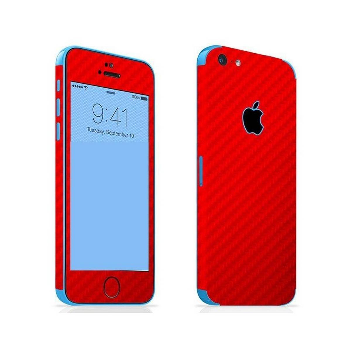 Iphone 5s Sticker Skin Red Iphone 5C Red Carbon Fiber Texture