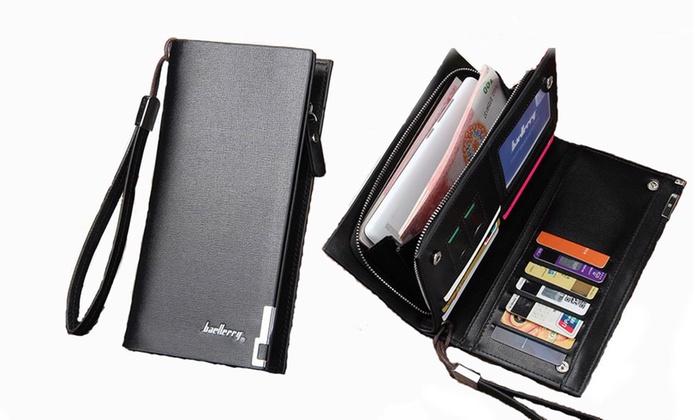 Premium Quality Bifold Mobile Wallets with ATM Cards Holder PU Leather Wallets for Women for Many Purposes with Wristlet and Zipper Pouch for Cash and Much More, Women Purse Hand Clutch Bag