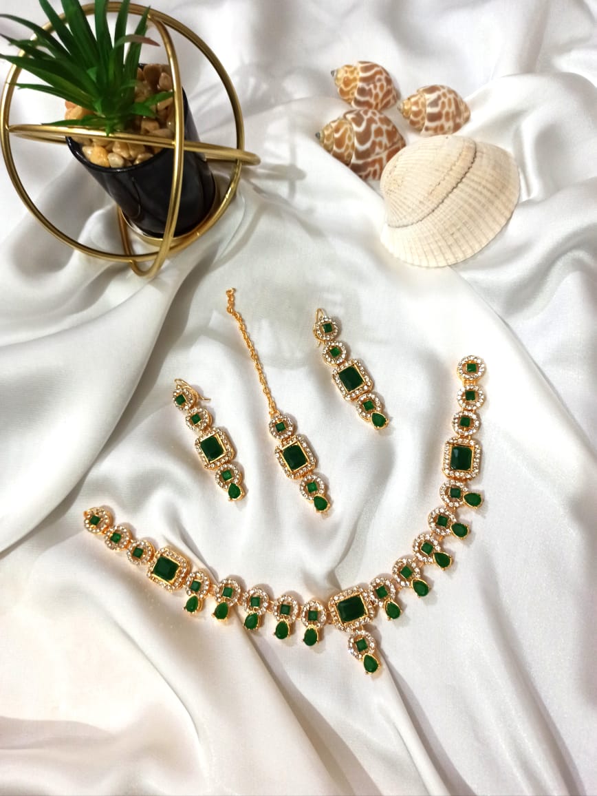 Gorgeous Exquisite Premium Zircon Bridal Jewelry Set | Daraz.pk
