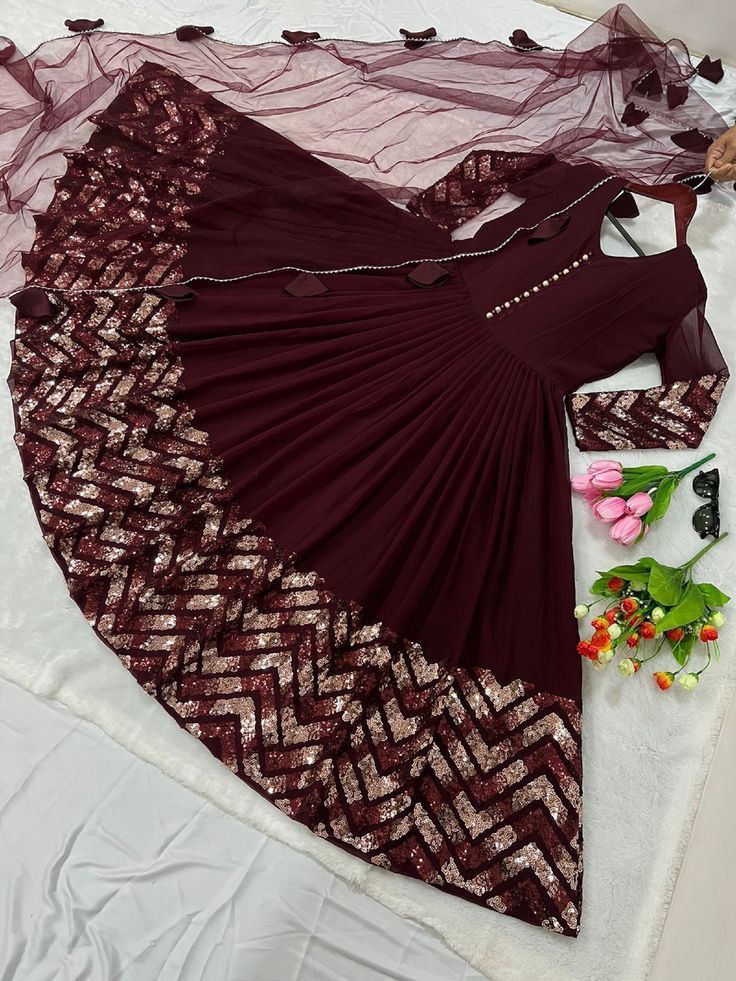 Dealistaan 3-Piece Stitched Long Embroidered Maxi with Dupatta & Trouser - Wedding Collection 2026 Party Wear Dress for Women & Girls - Ready to Wear Stylish Maxi Set