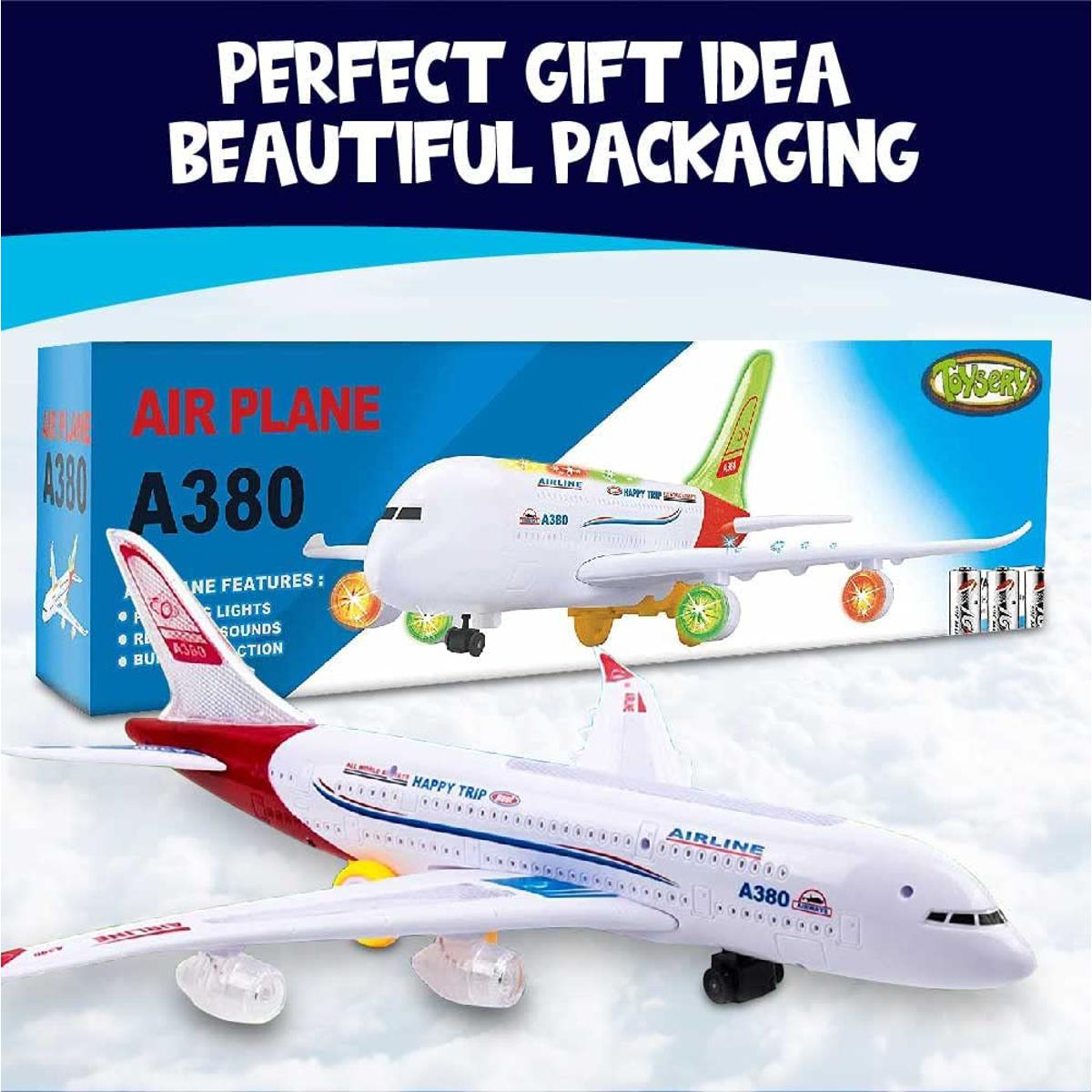 Airbus A380 Airlines Model Aeroplane Electric Toy Lights Sounds Kids