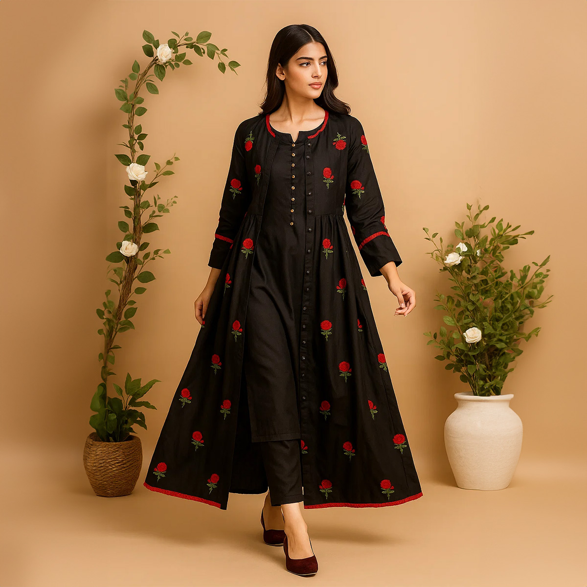 Stylish Collection Stitched Embroidered 3PC Dress For Women and Young Girls Trendy Outfit Elegant Party And Casual Wear