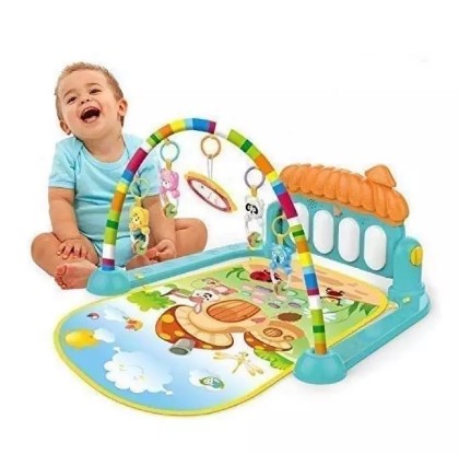 Huanger - 3 In 1 Newborn Baby Play Gym Piano Fitness Rack Mat - Activity Gym & Playmats