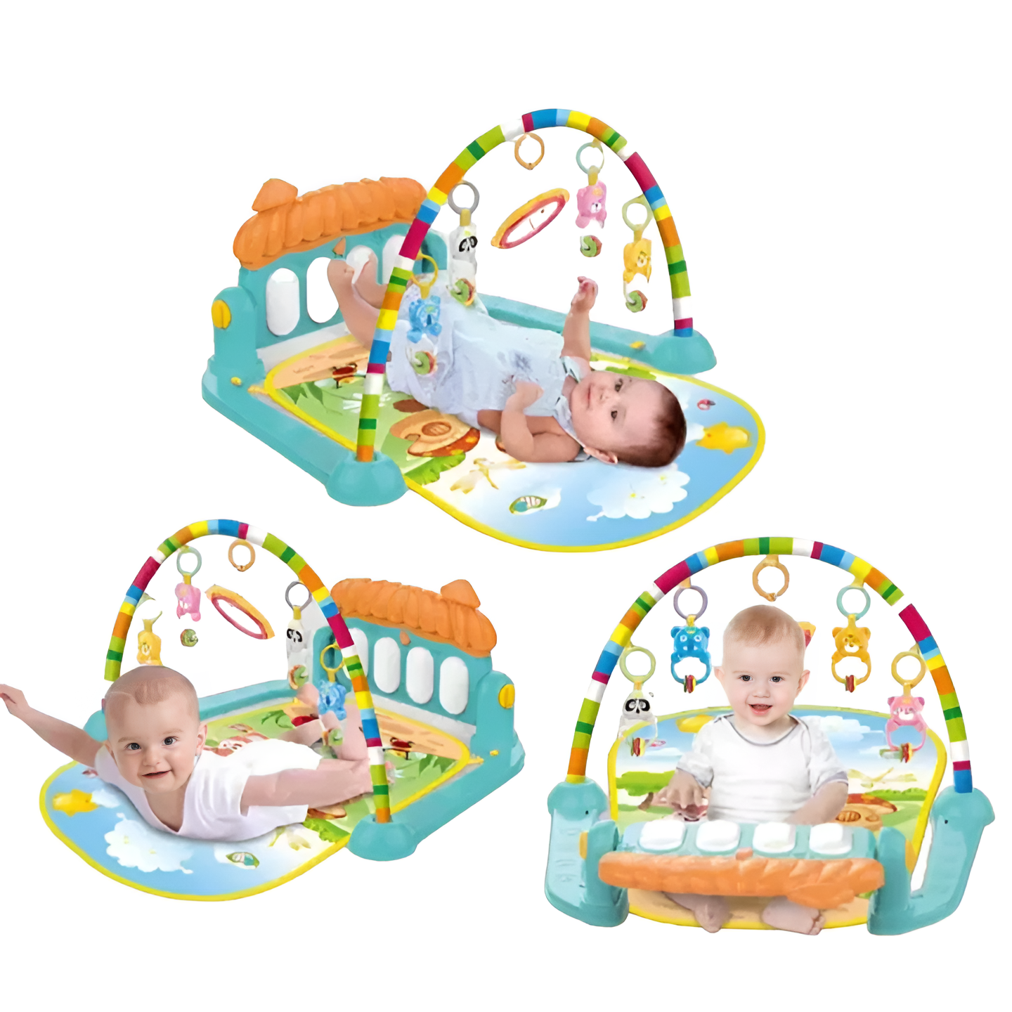 3 In 1 Newborn Baby Toddler Activity Play Gym Piano Fitness Rack Mat Friendly Baby Toy Play Mat Gym Other Educational Baby Toys