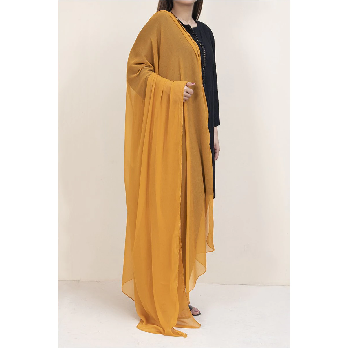 Chiffon in 100% Tinta Unita Rosa per Abbigliamento