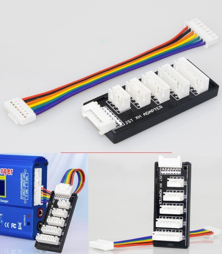 5 Pack JST-XH 2-6S Lipo Battery Balance Board - Charger Adapter For RC Batteries